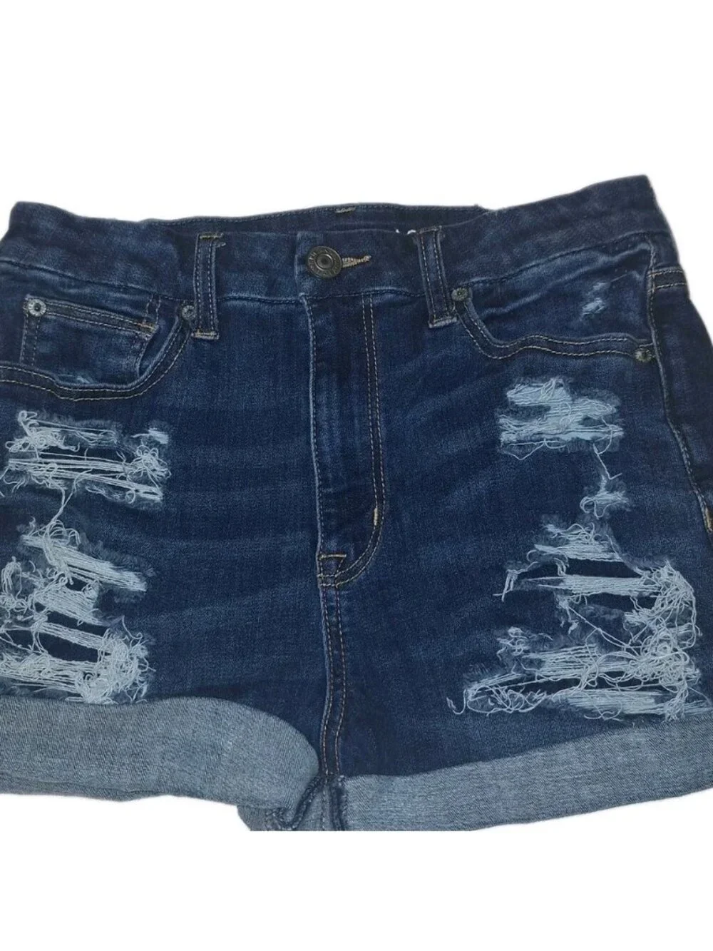 American Eagle Women's Size 6 Blue Jean Shorts 27x2 Ne(x)t Level Stretch Shortie